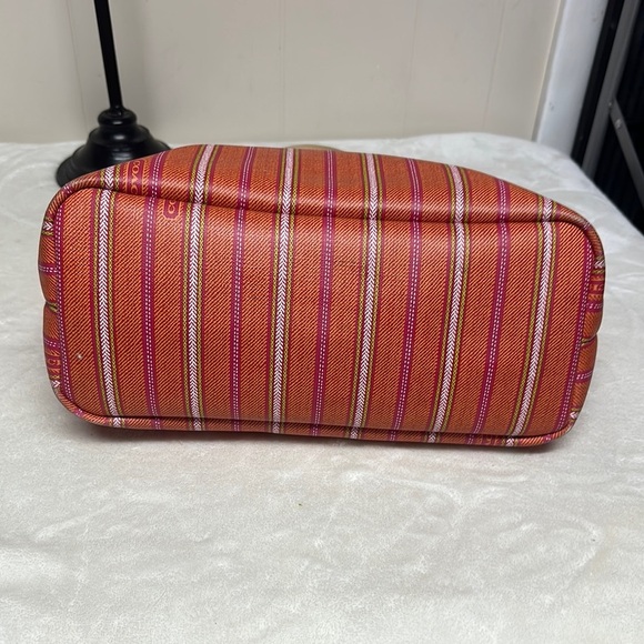 Coach Legacy Red and Cream Striped Tote - Picture 6 of 16